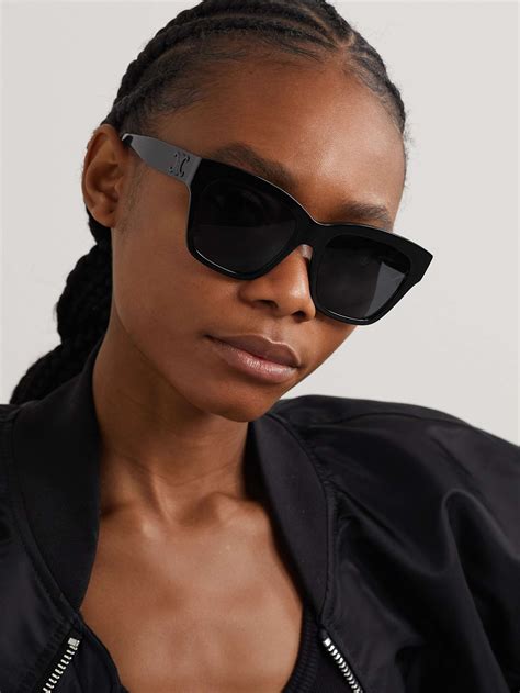 celine square frame acetate sunglasses.